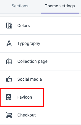 shopify instruktioner installere favicon