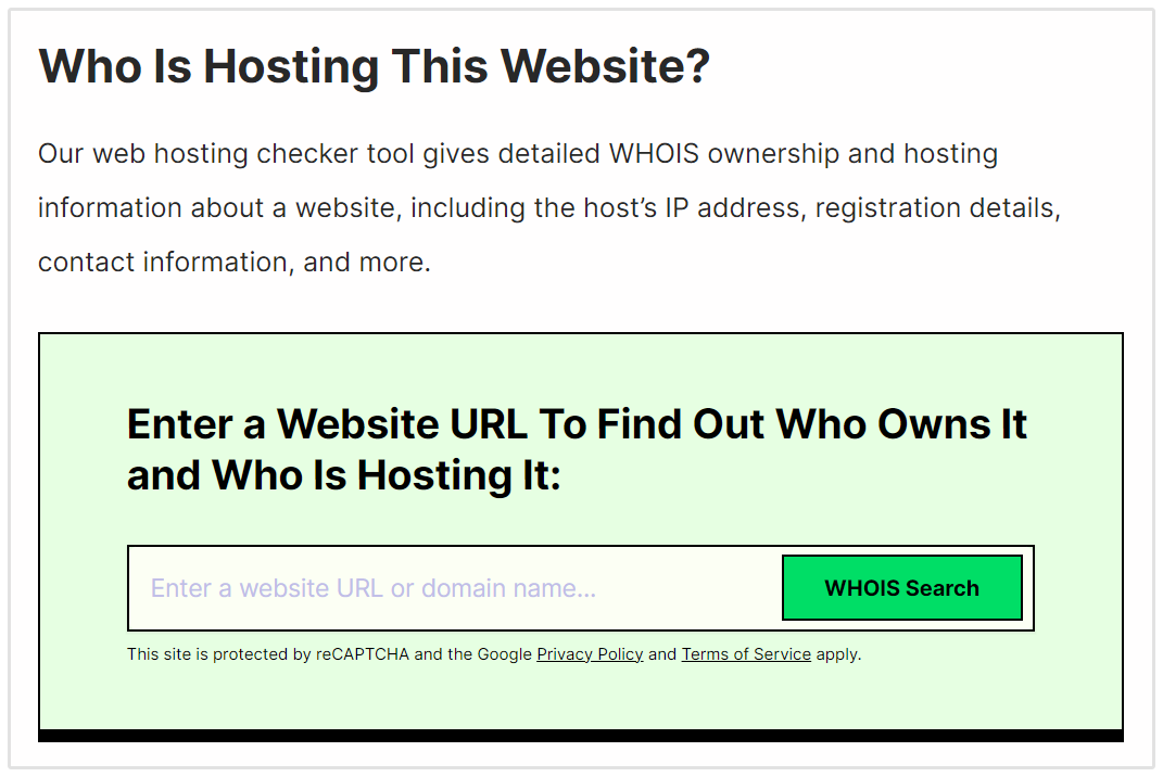 WhoIsHostingThisWebsite